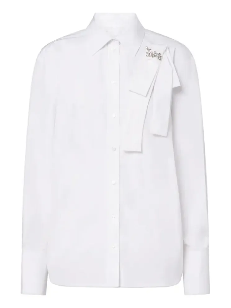Embellished cotton poplin shirt Embellished cotton poplin shirt