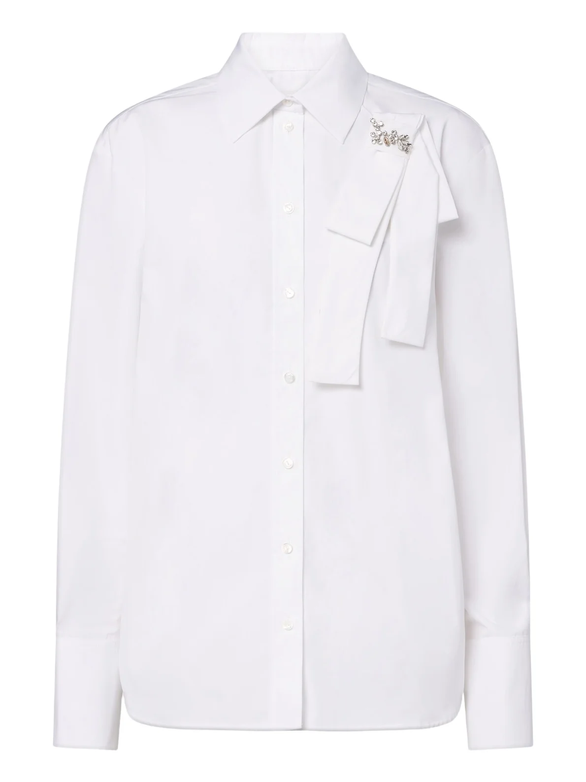 Erdem Embellished cotton poplin shirt