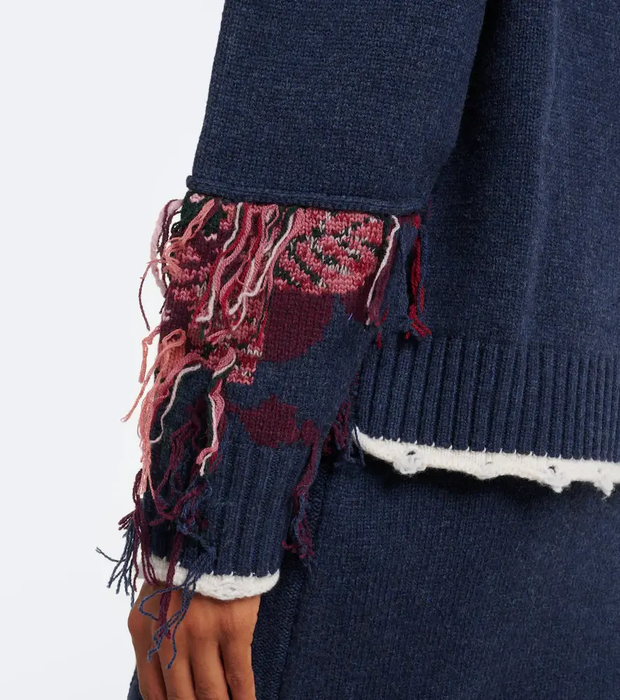 Erdem Fringed intarsia wool sweater | Thumbnail 5 Erdem Fringed intarsia wool sweater | Thumbnail 5