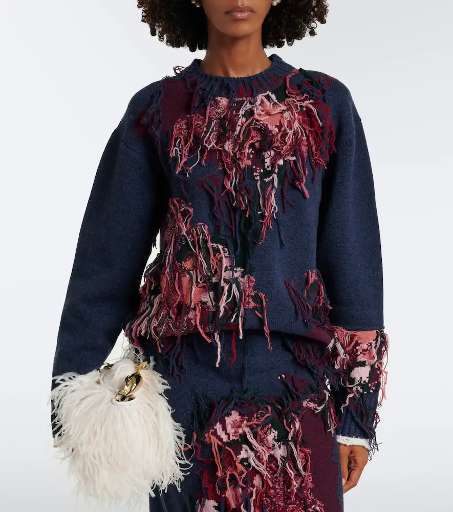 Erdem Fringed intarsia wool sweater | Thumbnail 6 Erdem Fringed intarsia wool sweater | Thumbnail 6