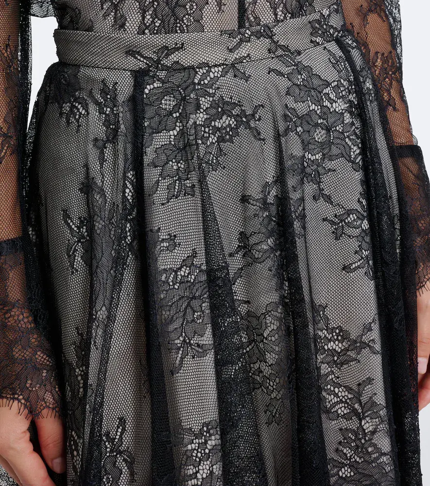 Erdem Pleated floral lace midi skirt | Thumbnail 2 Erdem Pleated floral lace midi skirt | Thumbnail 2