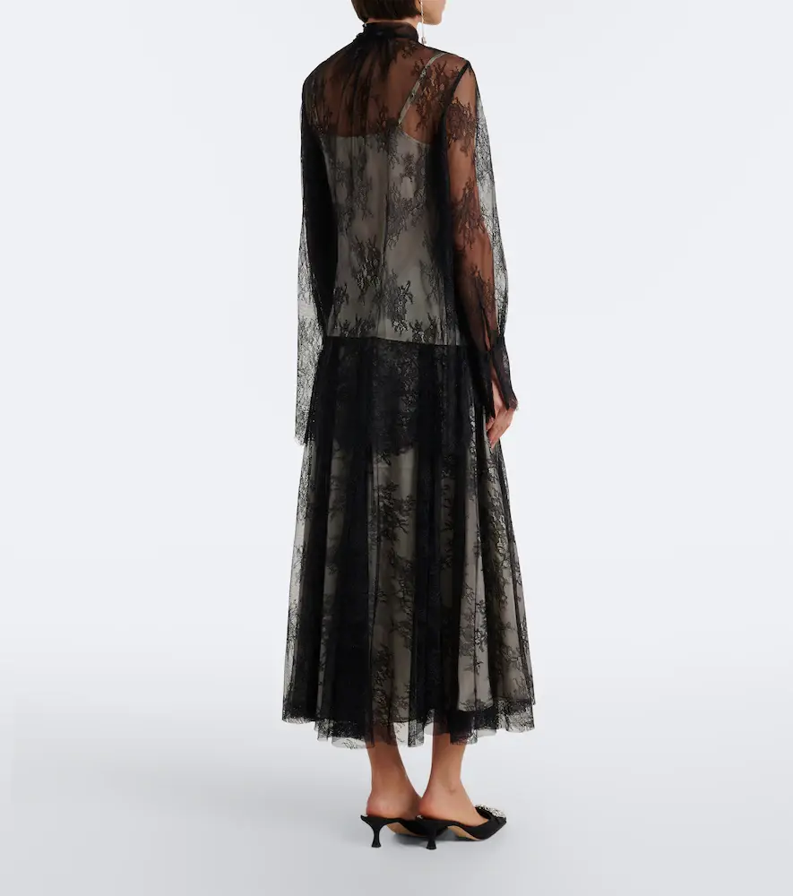 Erdem Pleated floral lace midi skirt | Thumbnail 6 Erdem Pleated floral lace midi skirt | Thumbnail 6