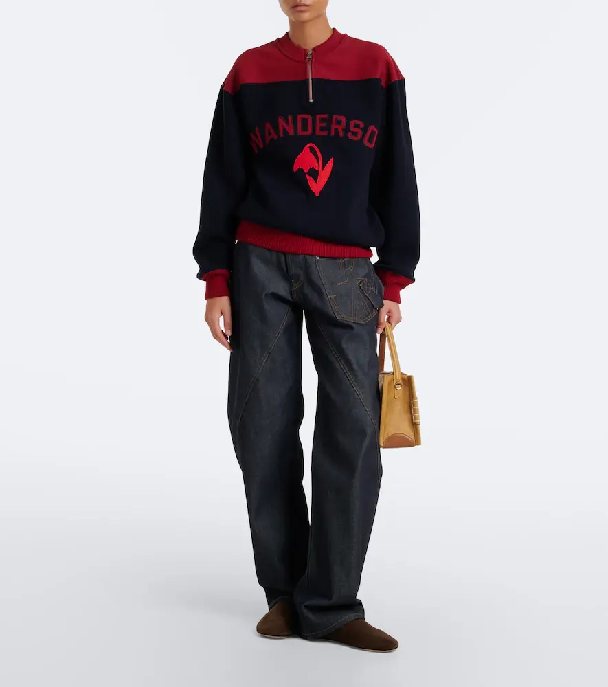 JW Anderson Embroidered wool-blend sweatshirt | Thumbnail 4