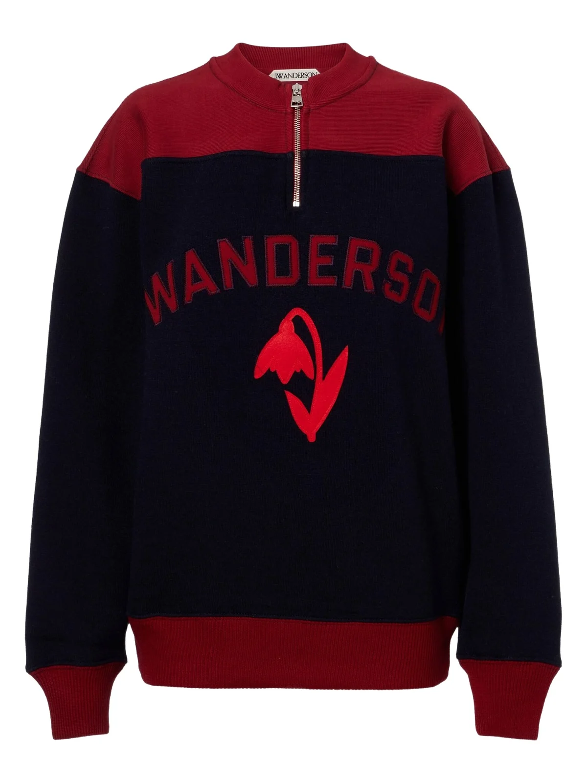 JW Anderson Embroidered wool-blend sweatshirt