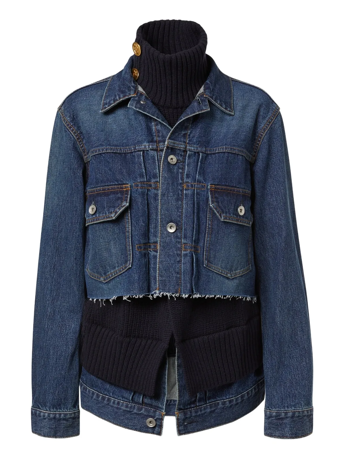 Sacai Paneled denim jacket