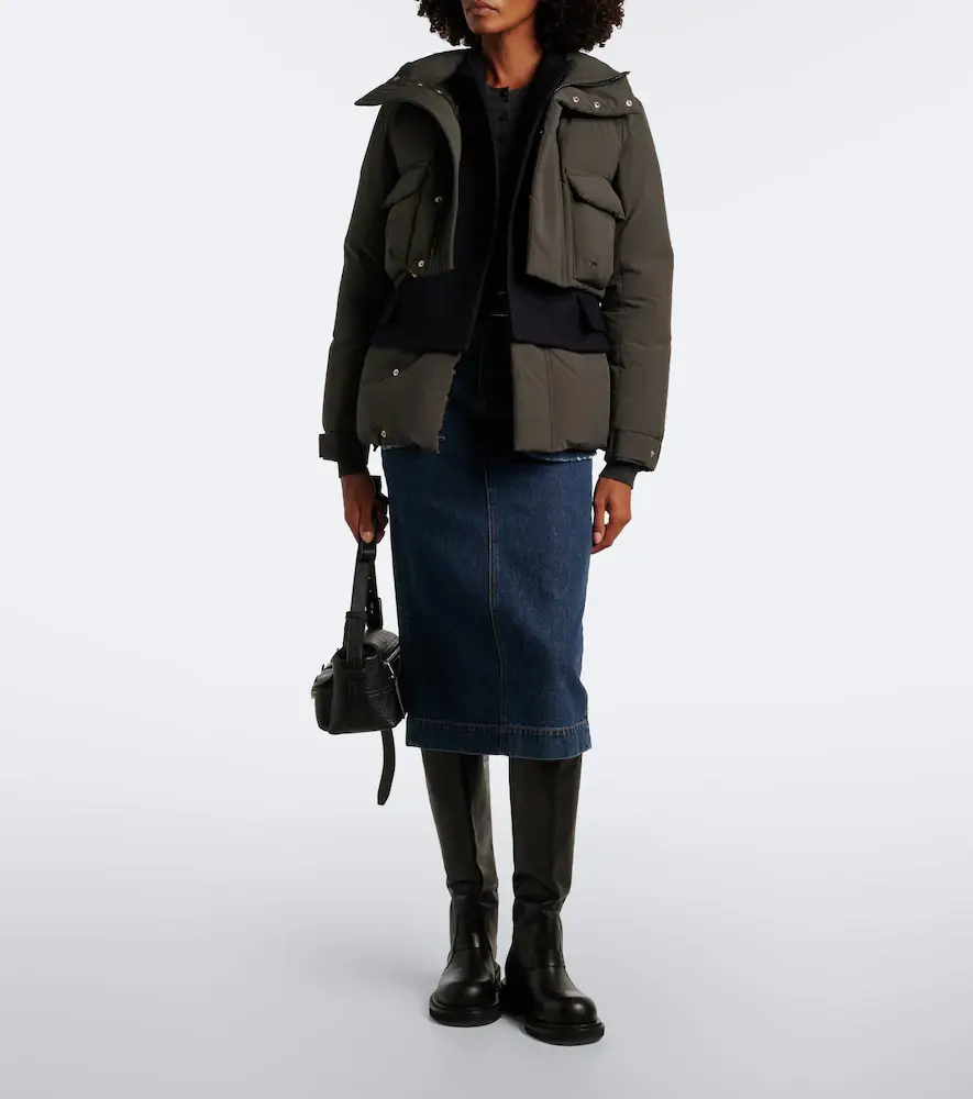 Sacai Layered wool-trimmed down jacket | Thumbnail 6 Sacai Layered wool-trimmed down jacket | Thumbnail 6