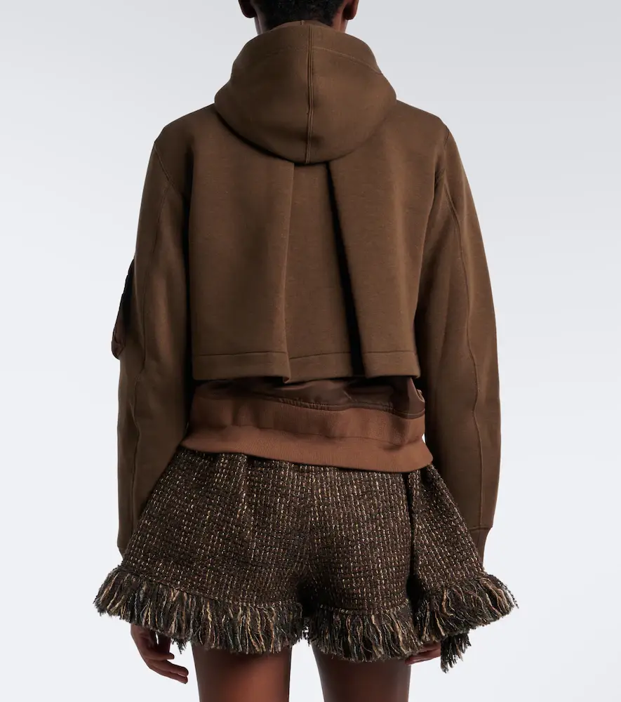 Sacai Layered cotton-blend zip-up hoodie | Thumbnail 7 Sacai Layered cotton-blend zip-up hoodie | Thumbnail 7