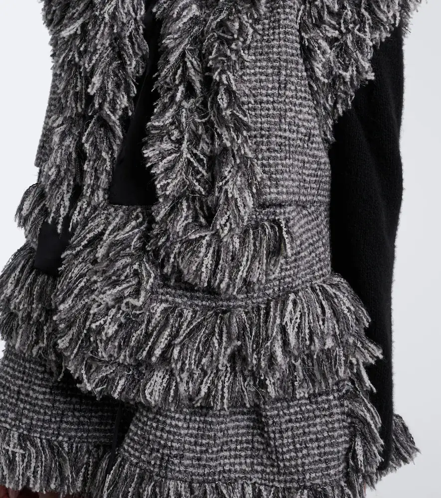 Sacai Fringed wool-blend tweed vest | Thumbnail 6 Sacai Fringed wool-blend tweed vest | Thumbnail 6