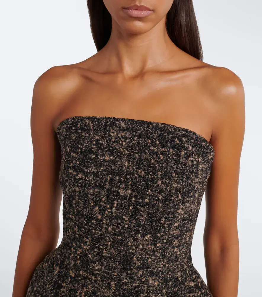 Magda Butrym Bouclé wool and cashmere-blend bustier dress | Thumbnail 2 Magda Butrym Bouclé wool and cashmere-blend bustier dress | Thumbnail 2