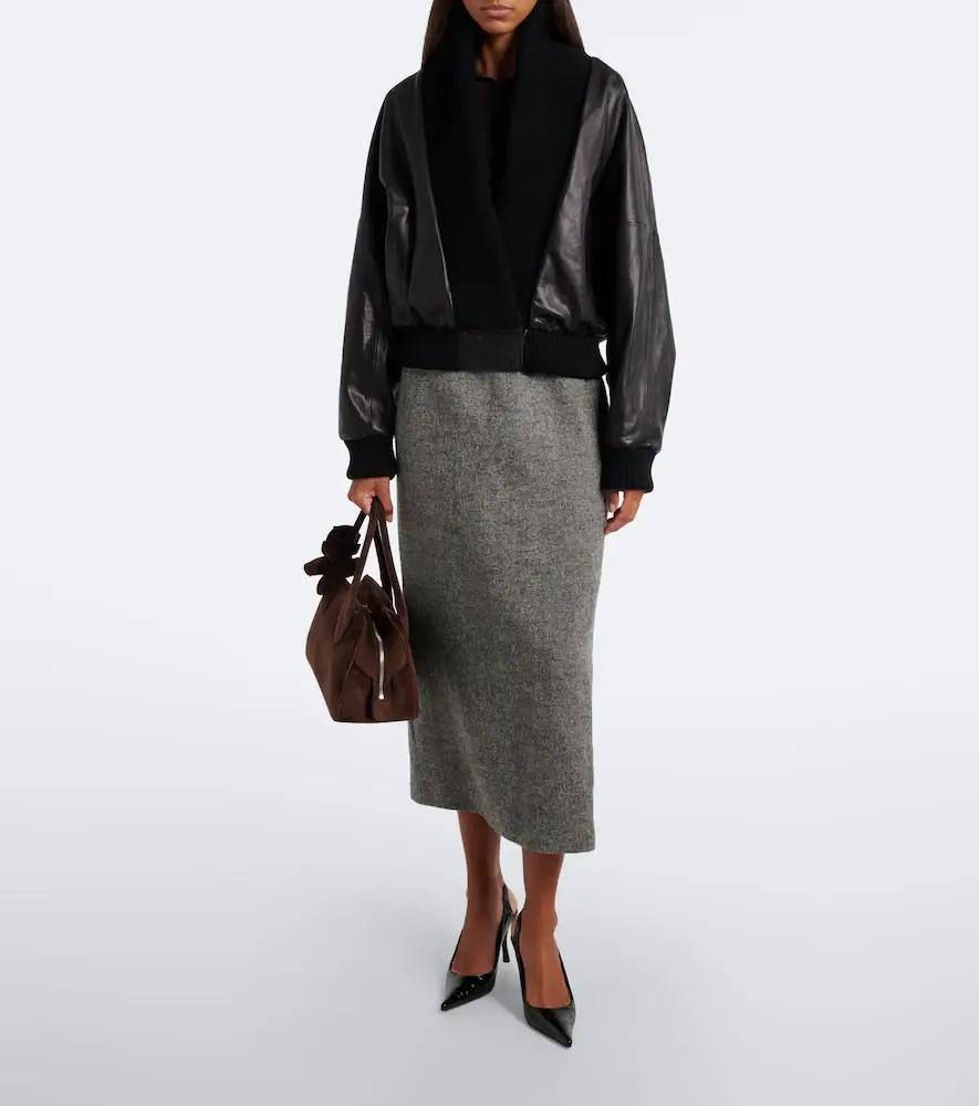 Magda Butrym Wool and cashmere-blend midi skirt | Thumbnail 3 Magda Butrym Wool and cashmere-blend midi skirt | Thumbnail 3
