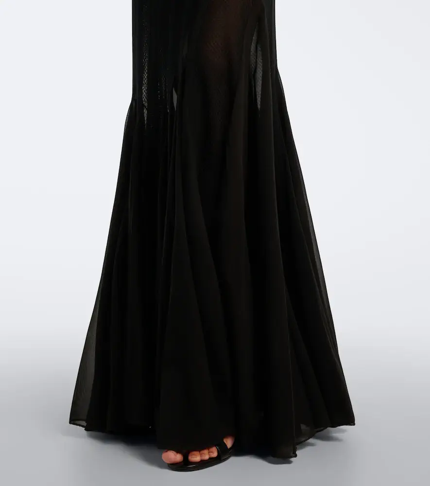 Roberto Cavalli Trompe l'ail silk-blend gown | Thumbnail 2 Roberto Cavalli Trompe l'ail silk-blend gown | Thumbnail 2
