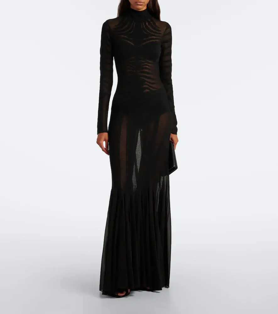 Roberto Cavalli Trompe l'ail silk-blend gown | Thumbnail 5 Roberto Cavalli Trompe l'ail silk-blend gown | Thumbnail 5