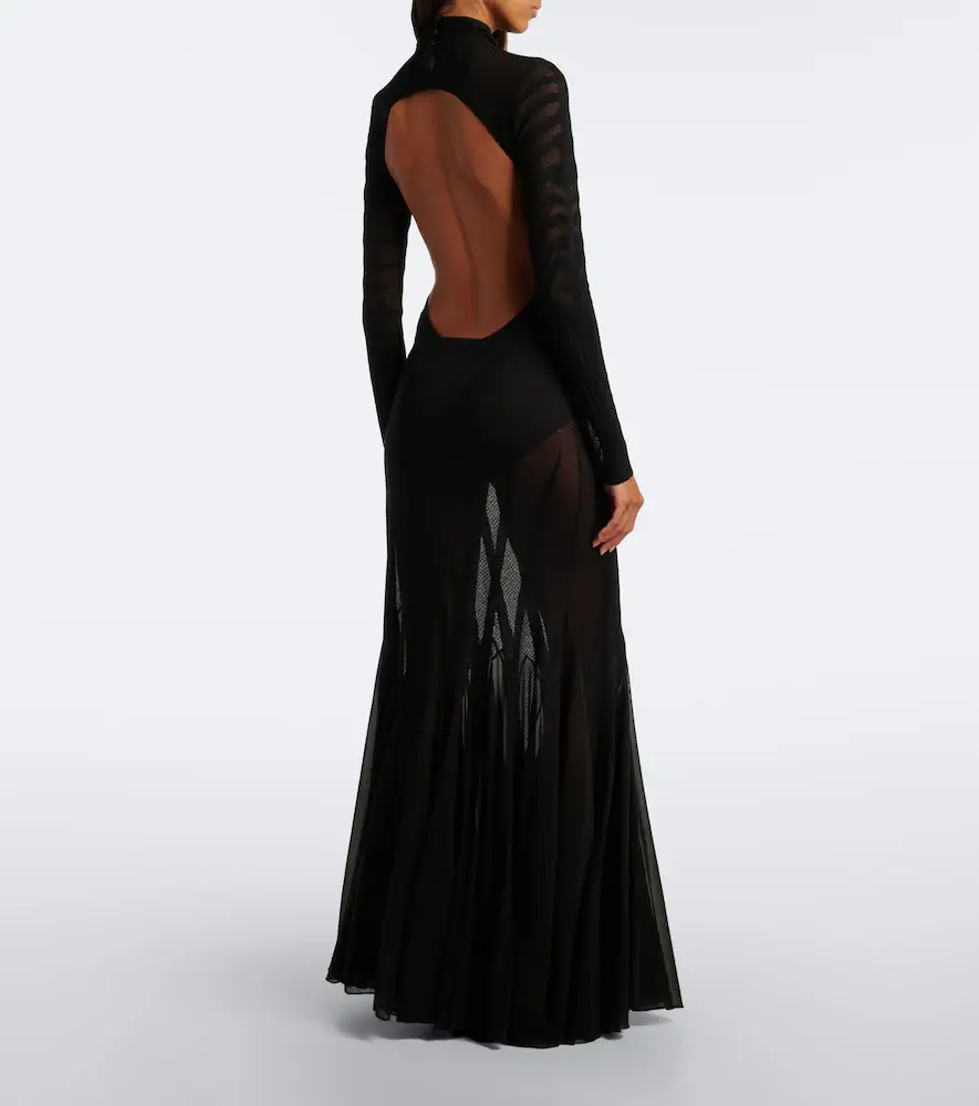 Roberto Cavalli Trompe l'ail silk-blend gown | Thumbnail 6 Roberto Cavalli Trompe l'ail silk-blend gown | Thumbnail 6