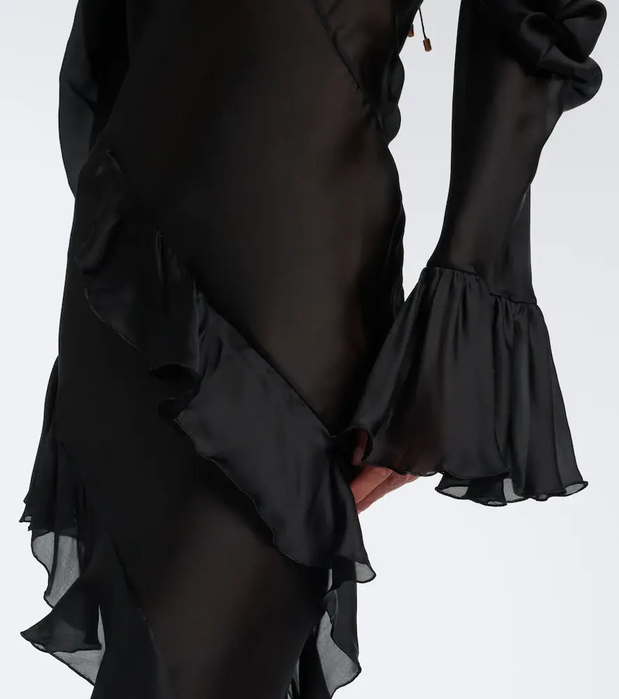 Roberto Cavalli Ruffled silk gown | Thumbnail 5 Roberto Cavalli Ruffled silk gown | Thumbnail 5
