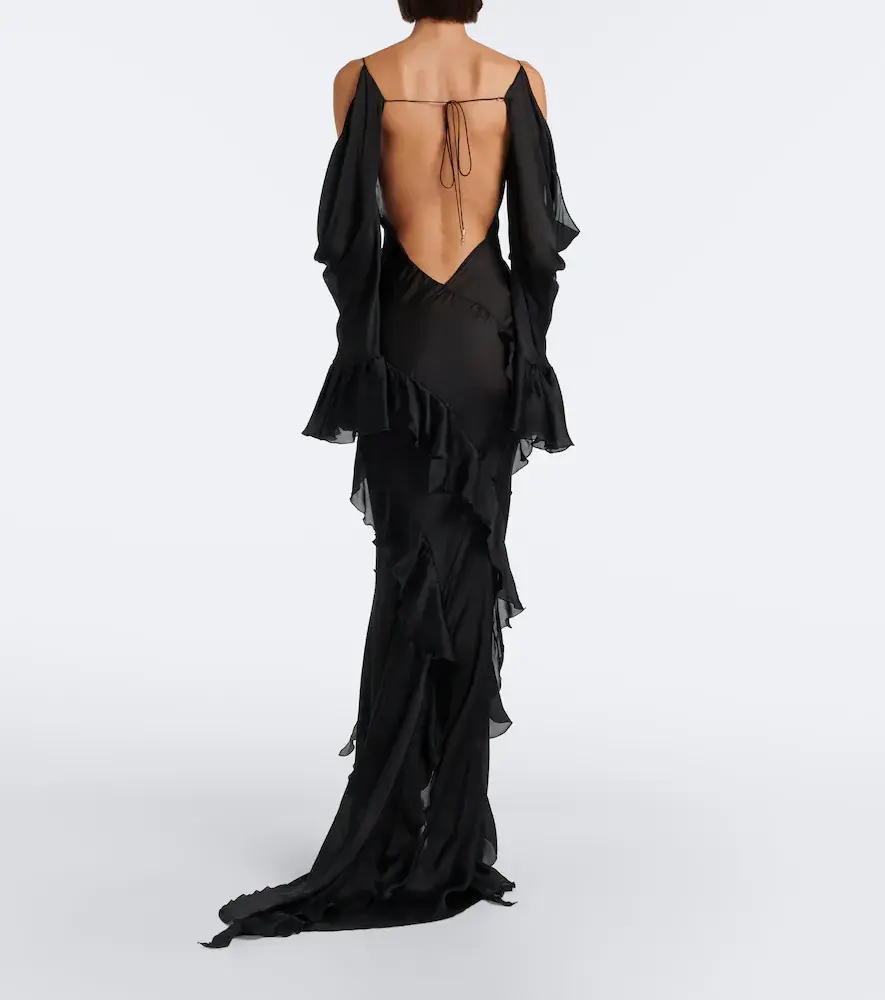 Roberto Cavalli Ruffled silk gown | Thumbnail 6 Roberto Cavalli Ruffled silk gown | Thumbnail 6