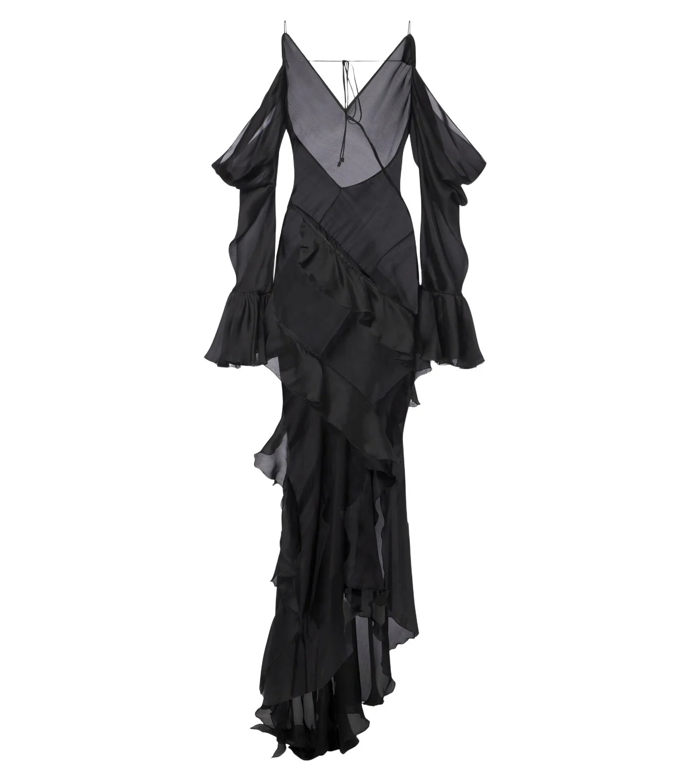 Ruffled silk gown Ruffled silk gown