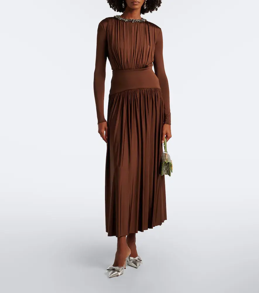 Roland Mouret Embellished gathered jersey maxi dress | Thumbnail 5 Roland Mouret Embellished gathered jersey maxi dress | Thumbnail 5