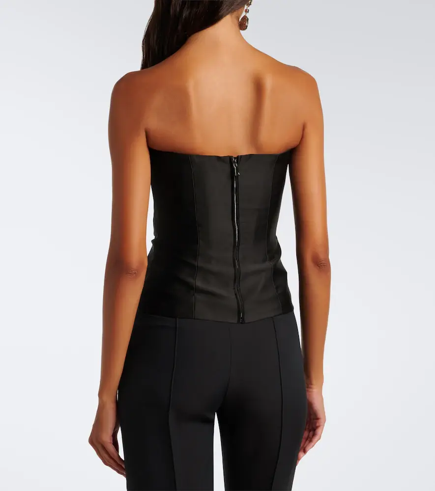 Roland Mouret Pleated taffeta corset top | Thumbnail 4