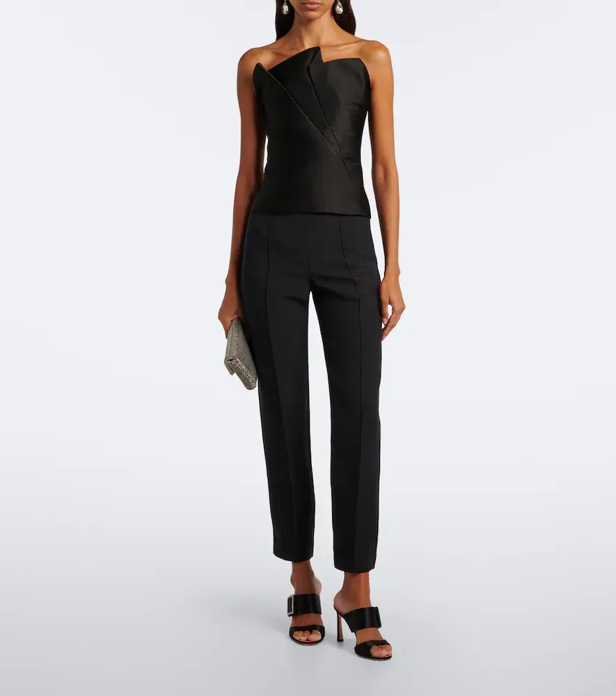Roland Mouret Pleated taffeta corset top | Thumbnail 5