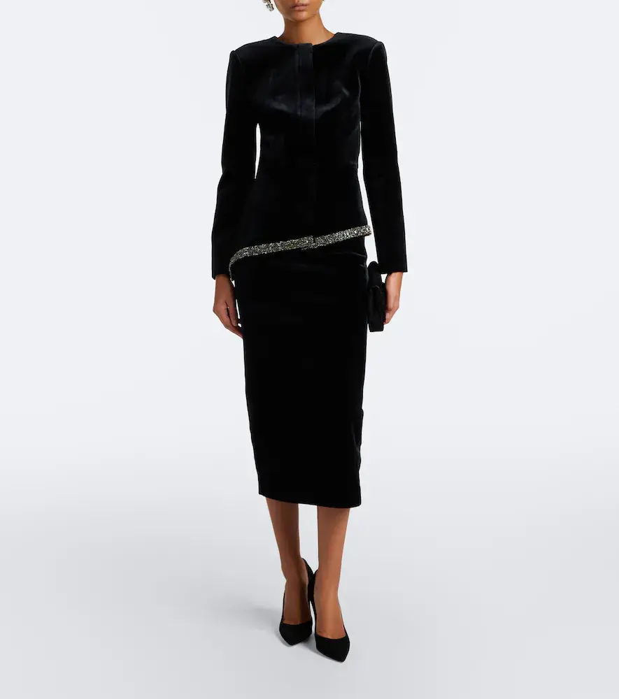 Roland Mouret Velvet pencil skirt | Thumbnail 4 Roland Mouret Velvet pencil skirt | Thumbnail 4
