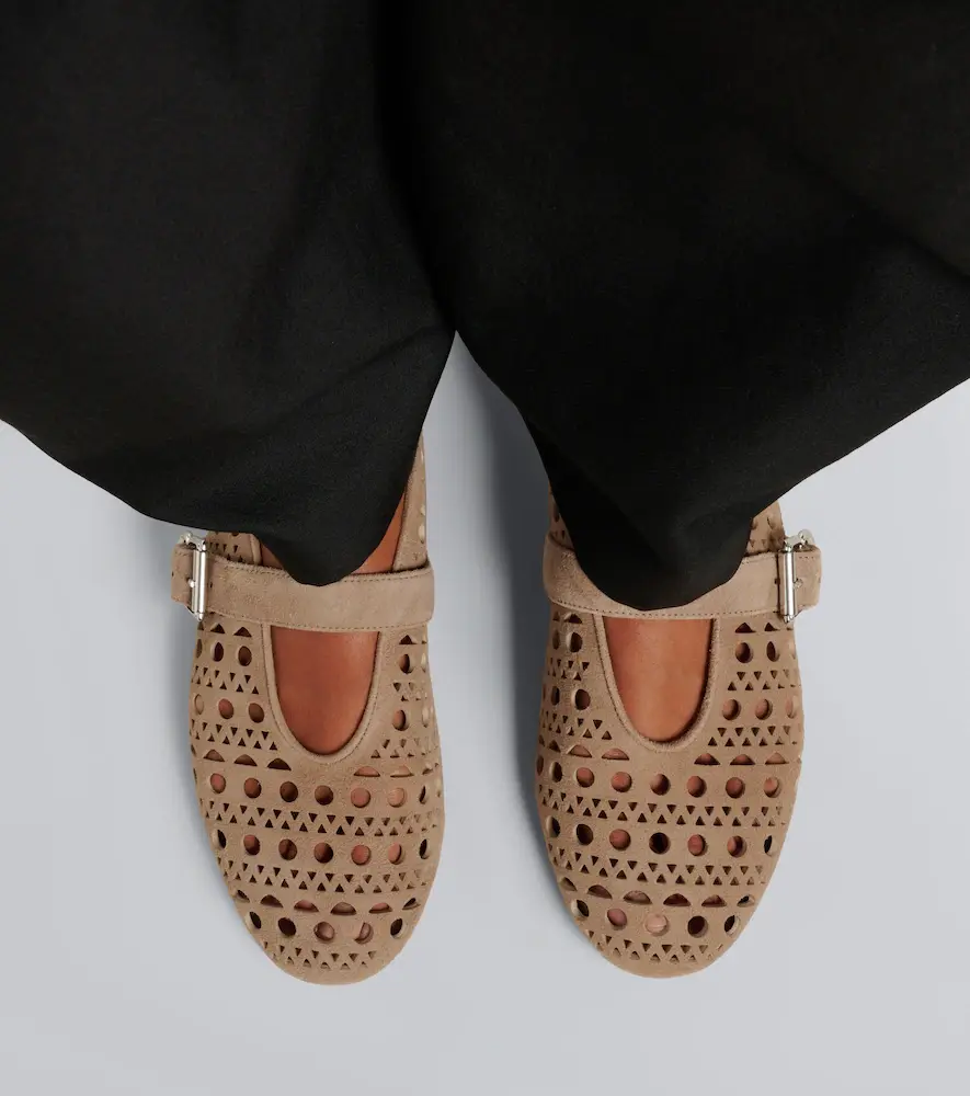 Alaïa Alaïa Vienne suede Mary Jane flats | Thumbnail 5 Alaïa Alaïa Vienne suede Mary Jane flats | Thumbnail 5