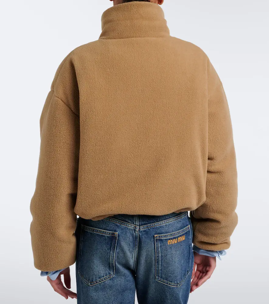 Miu Miu Logo fleece down jacket | Thumbnail 6 Miu Miu Logo fleece down jacket | Thumbnail 6