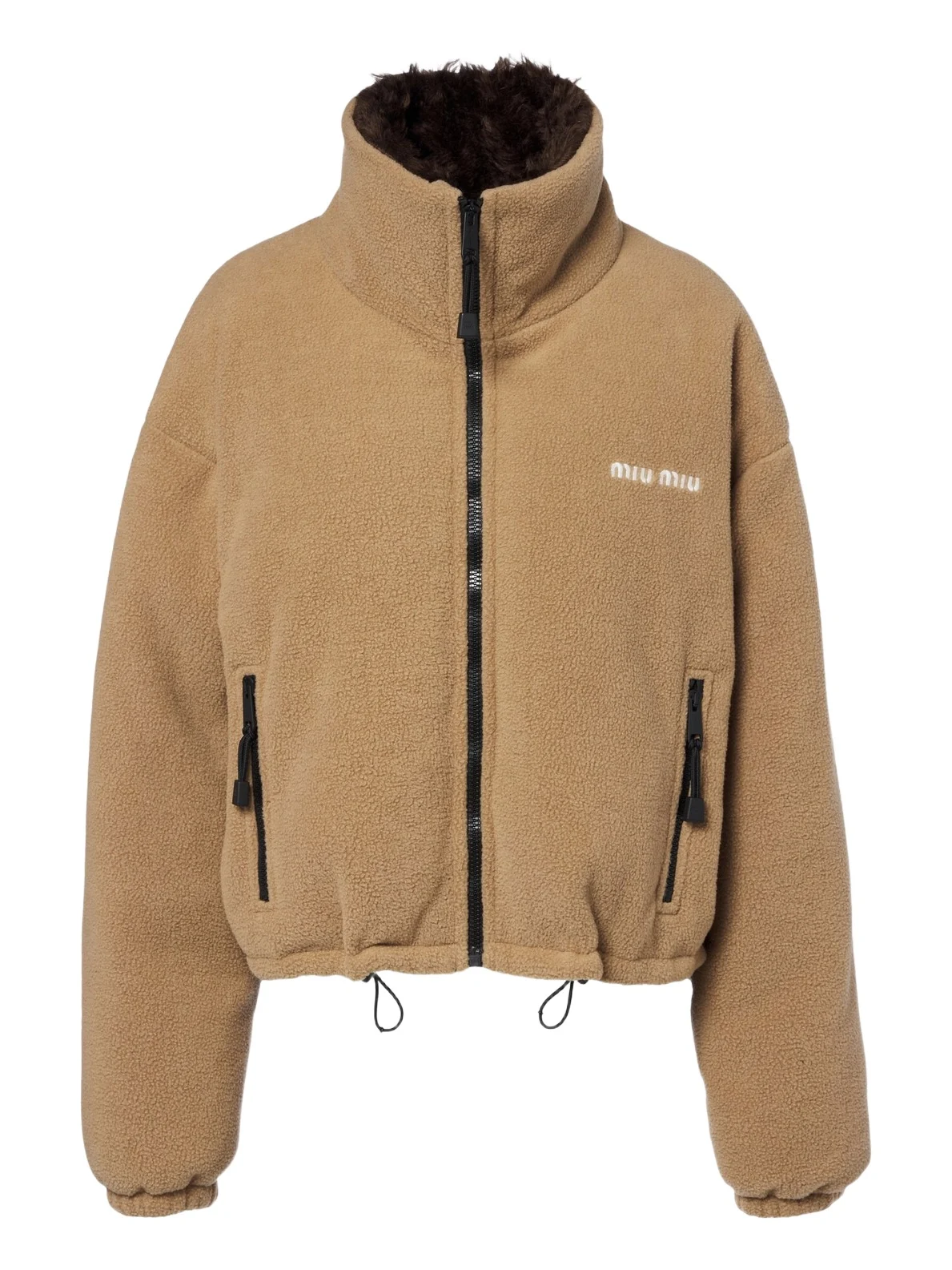 Miu Miu Logo fleece down jacket