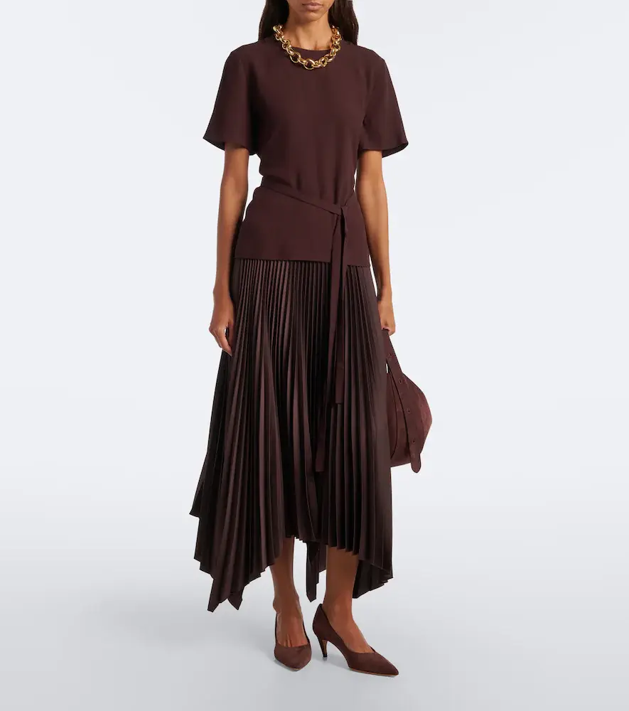 Joseph Ade asymmetric plissé midi skirt | Thumbnail 3