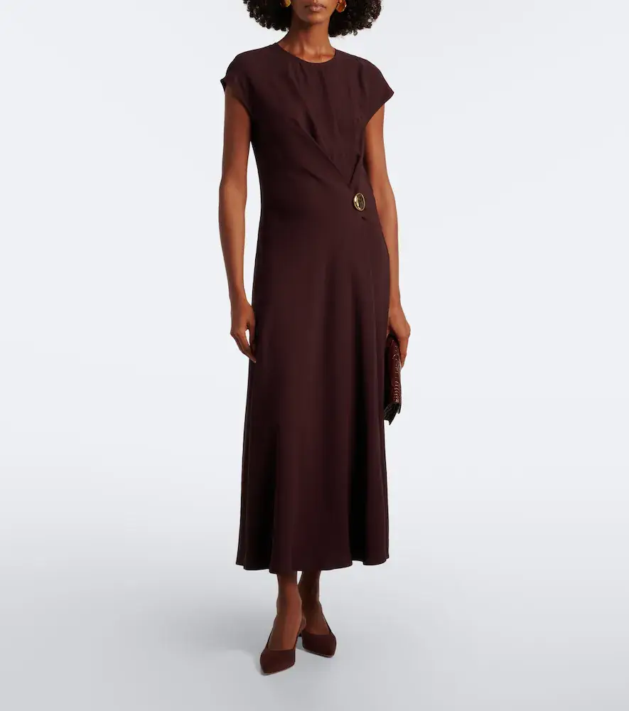 Joseph Taipan crêpe midi dress | Thumbnail 2