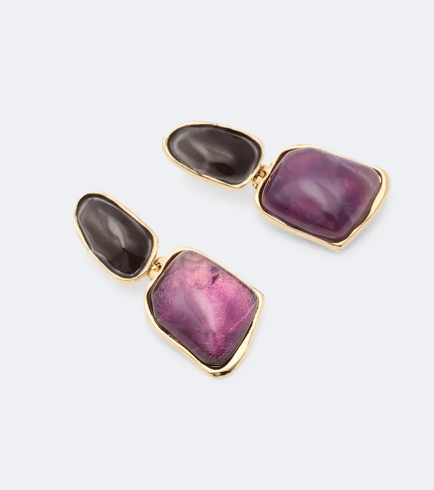 La DoubleJ Spells 24kt gold-plated drop earrings | Thumbnail 2