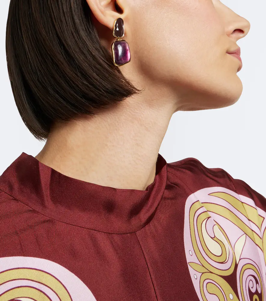 La DoubleJ Spells 24kt gold-plated drop earrings | Thumbnail 6