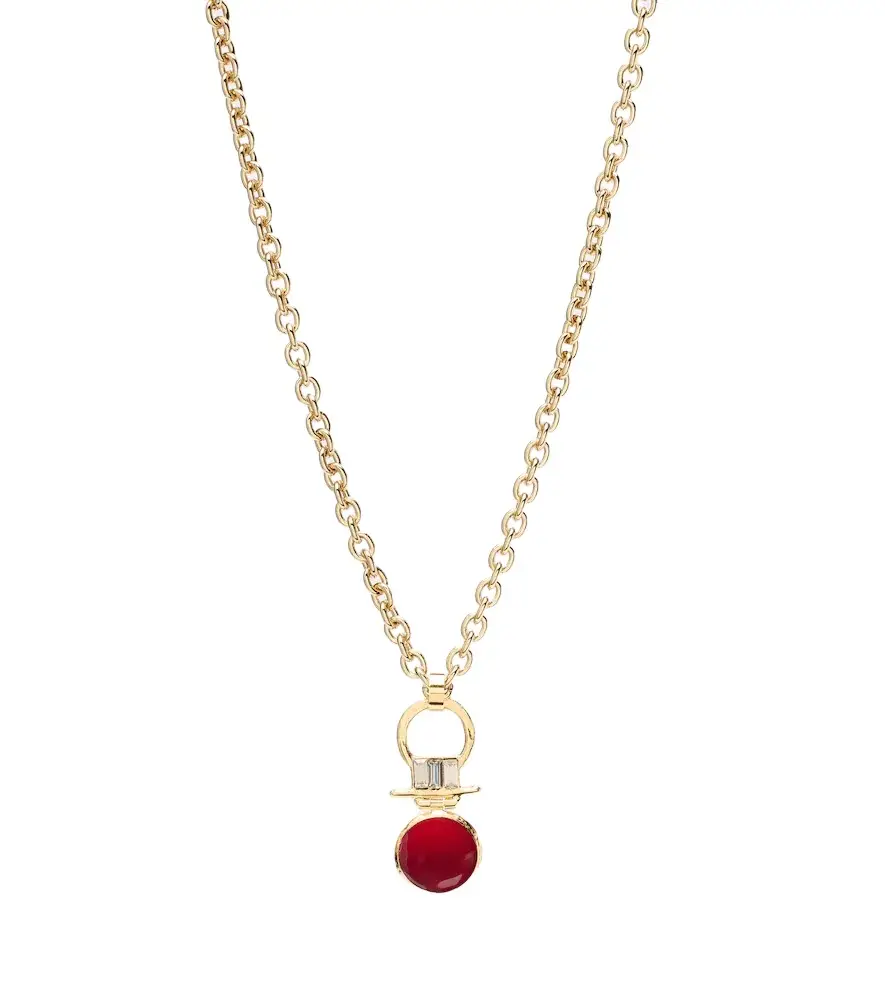 La DoubleJ Mini Shen 24kt gold-plated necklace
