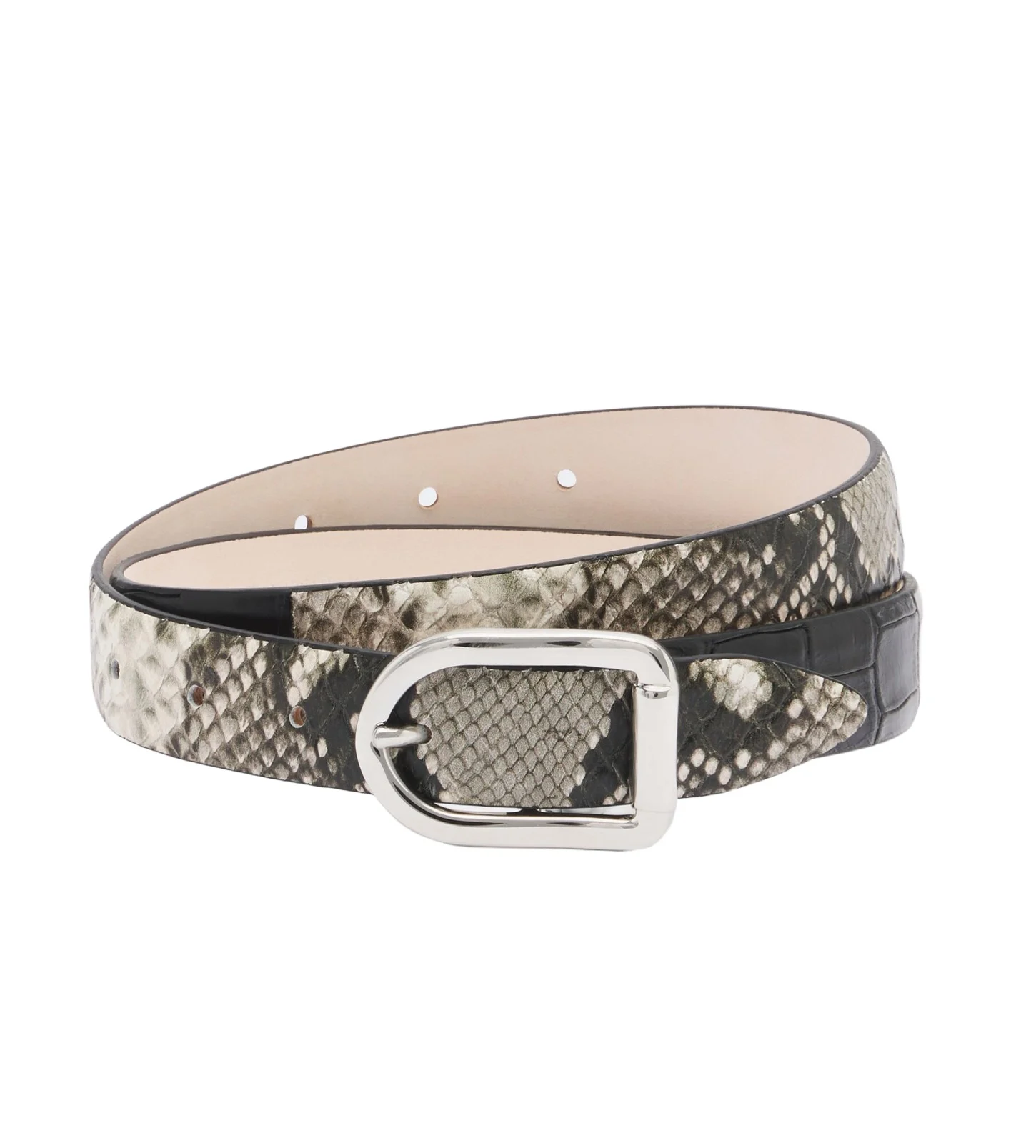 Déhanche Déhanche Mija snake and croc-effect leather belt