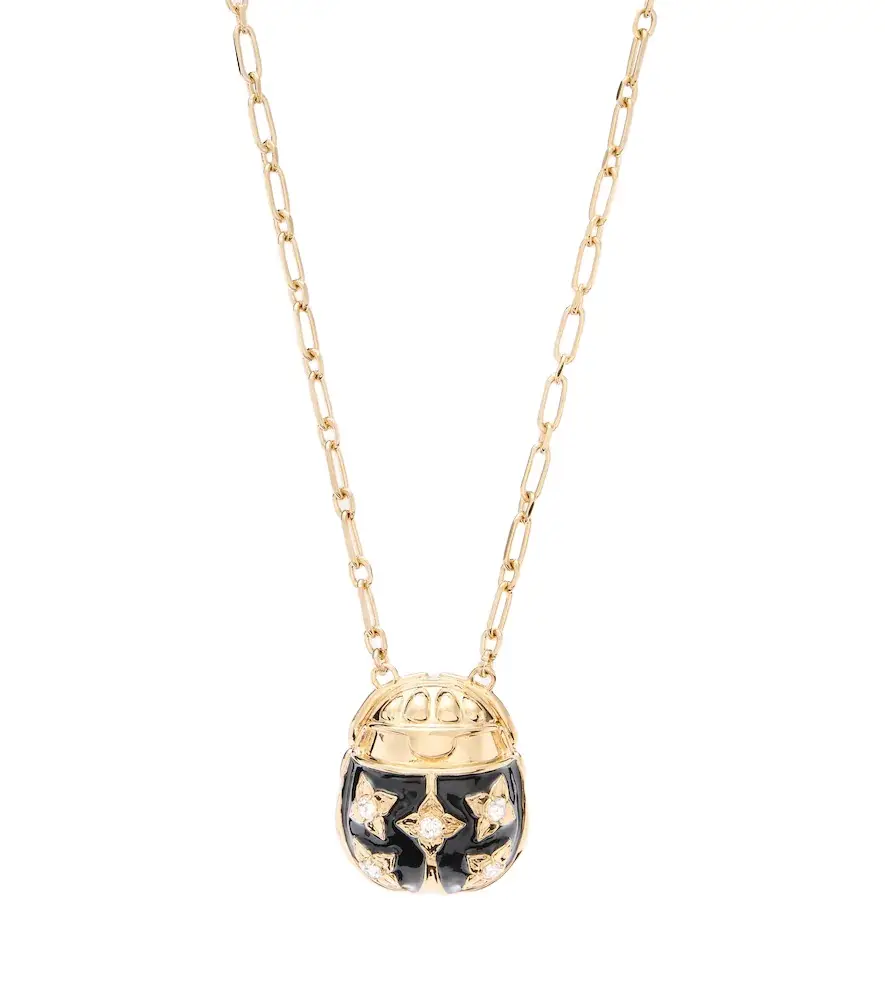 La DoubleJ Lady Scarab embellished necklace