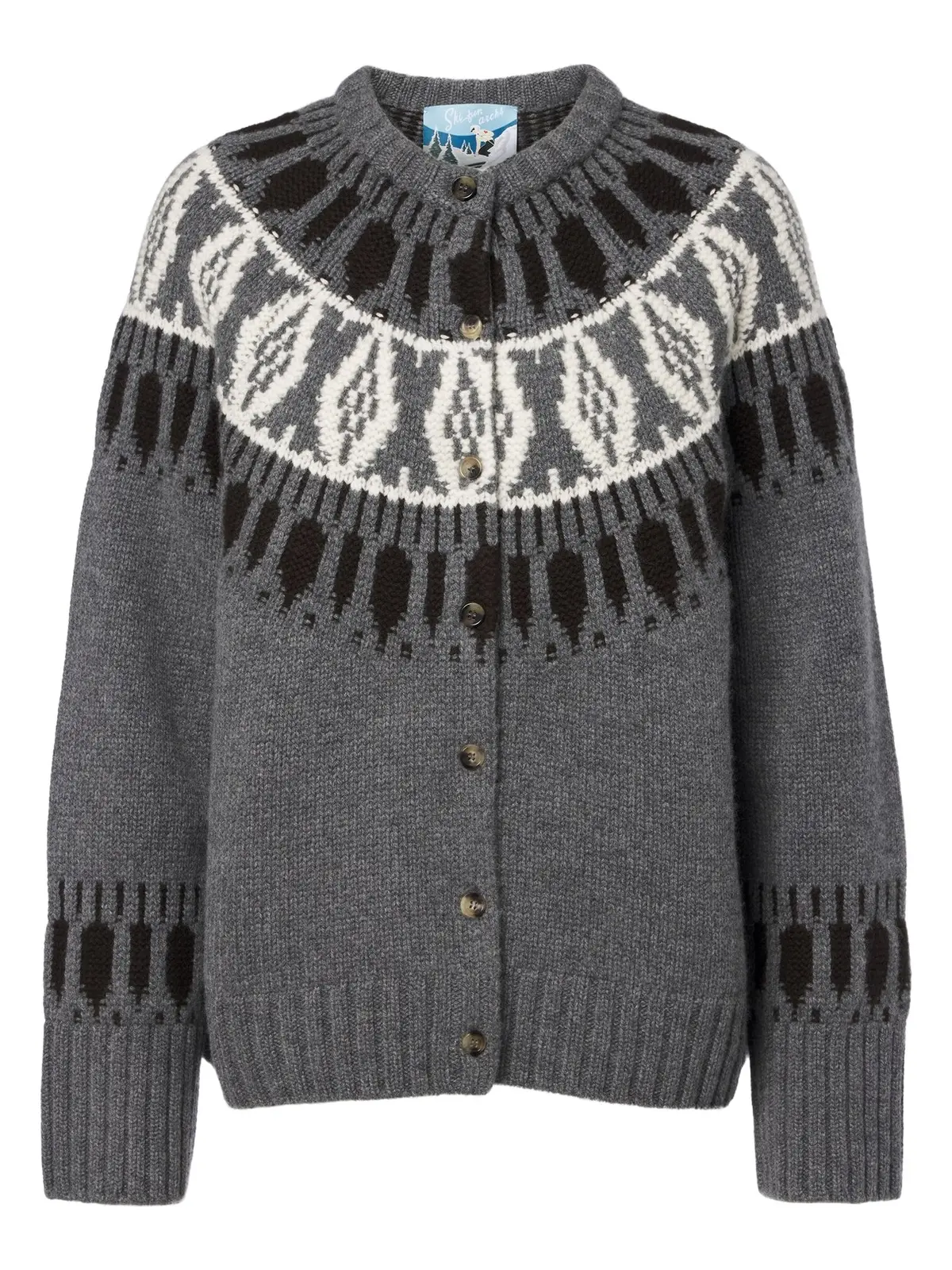 Fair Isle cashmere cardigan