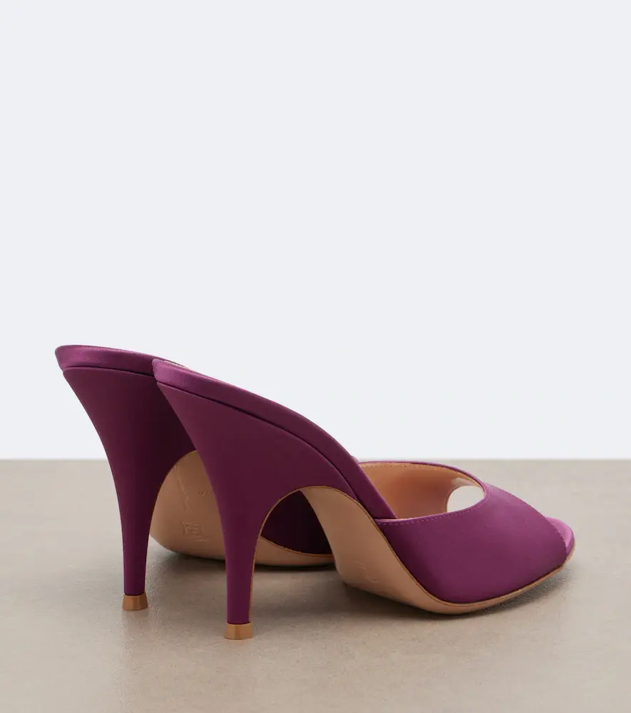 Gianvito Rossi Sofia satin mules | Thumbnail 4 Gianvito Rossi Sofia satin mules | Thumbnail 4