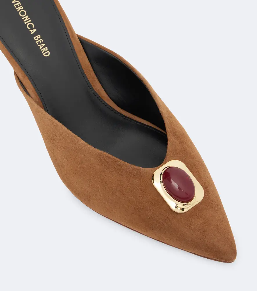 Veronica Beard Rochelle embellished suede mules | Thumbnail 3