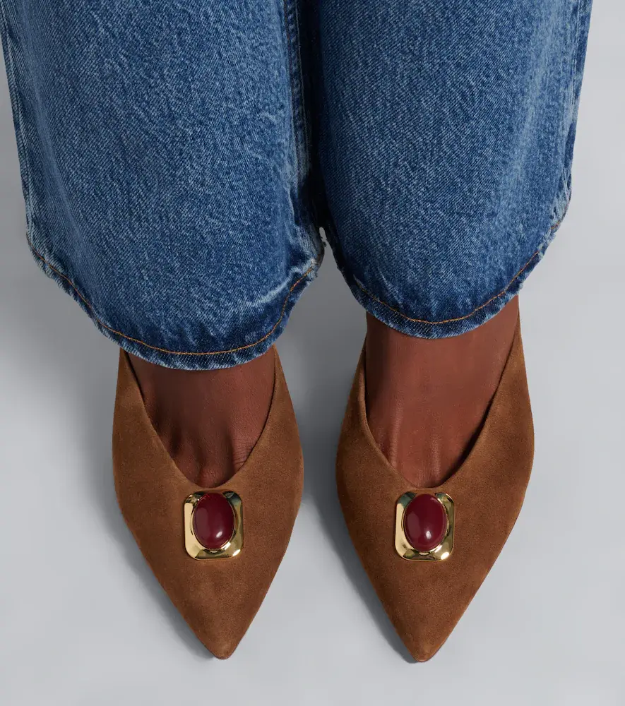 Veronica Beard Rochelle embellished suede mules | Thumbnail 5