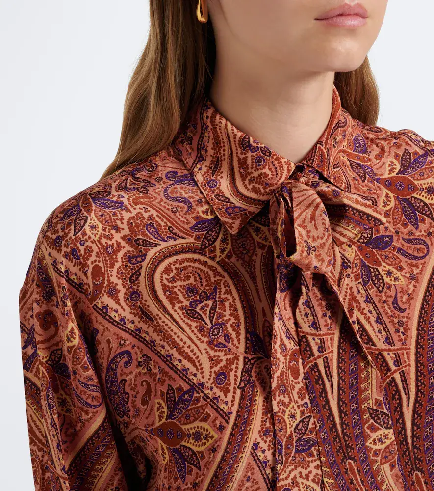 Ulla Johnson Lise tie-neck silk crêpe de chine blouse | Thumbnail 3