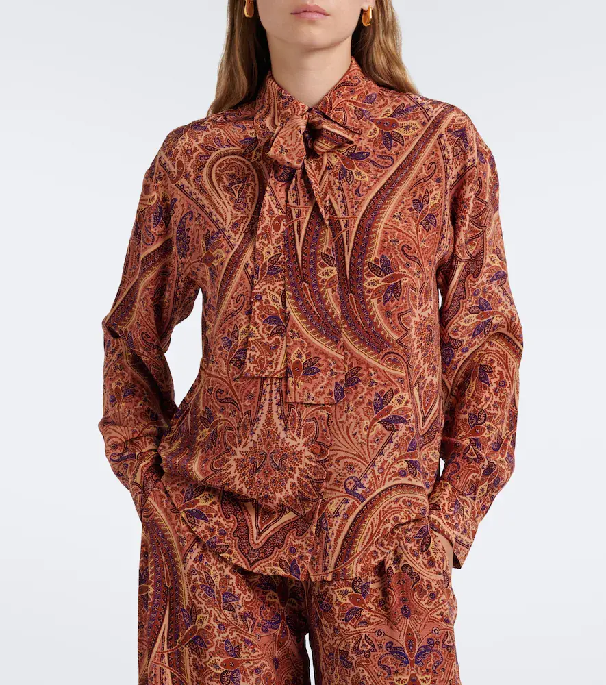 Ulla Johnson Lise tie-neck silk crêpe de chine blouse | Thumbnail 5