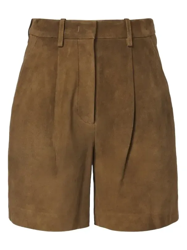 Suze pleated suede shorts Suze pleated suede shorts