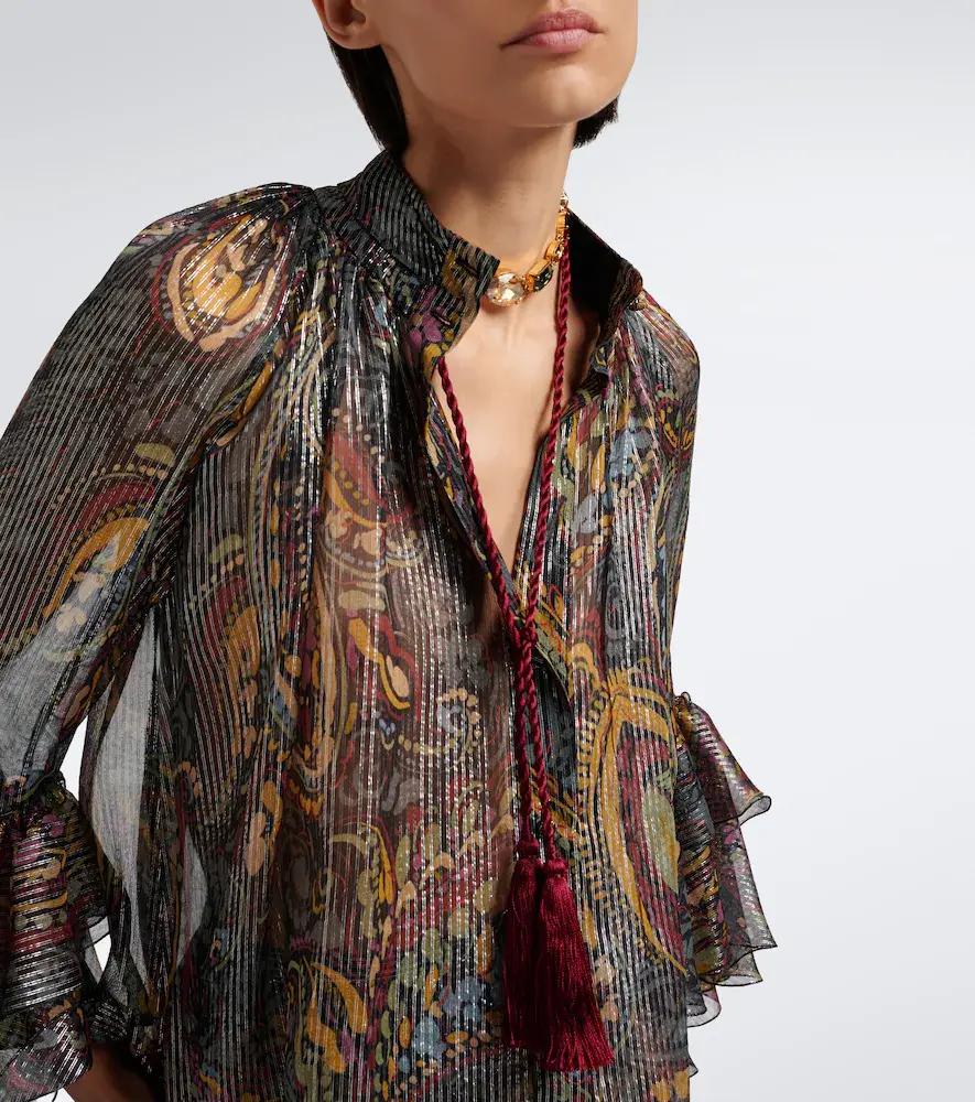 Jennifer Behr Leah crystal-embellished silk necklace | Thumbnail 2