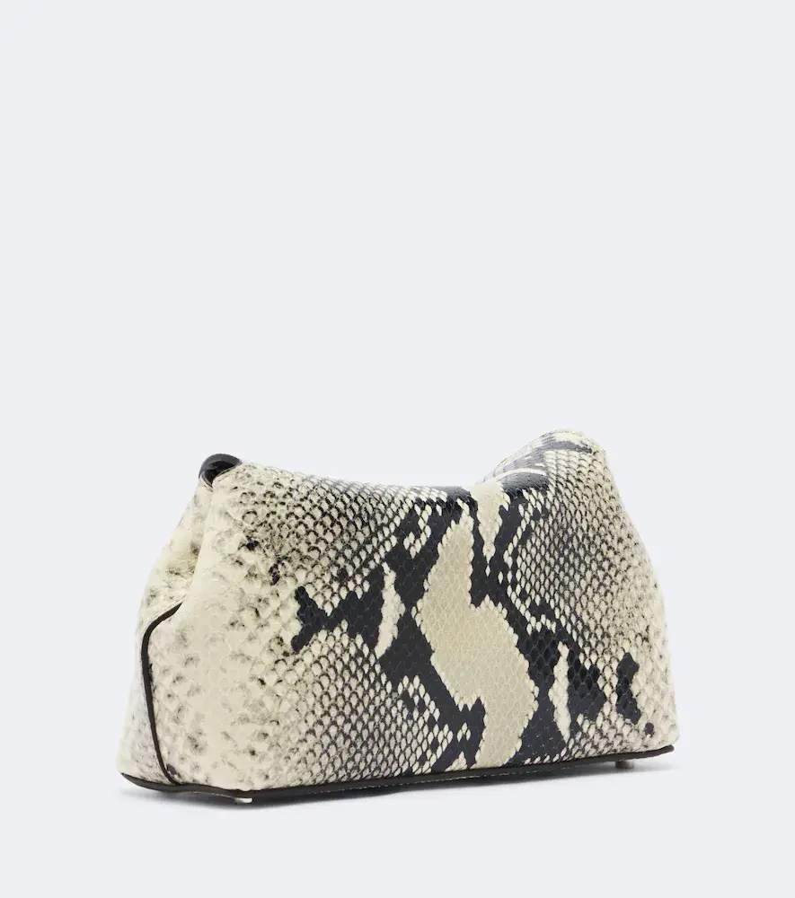 TOTEME T-Lock Mini snake-effect leather clutch | Thumbnail 2 TOTEME T-Lock Mini snake-effect leather clutch | Thumbnail 2