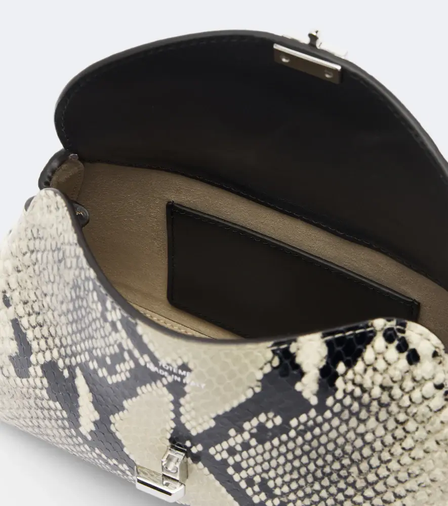 TOTEME T-Lock Mini snake-effect leather clutch | Thumbnail 3 TOTEME T-Lock Mini snake-effect leather clutch | Thumbnail 3