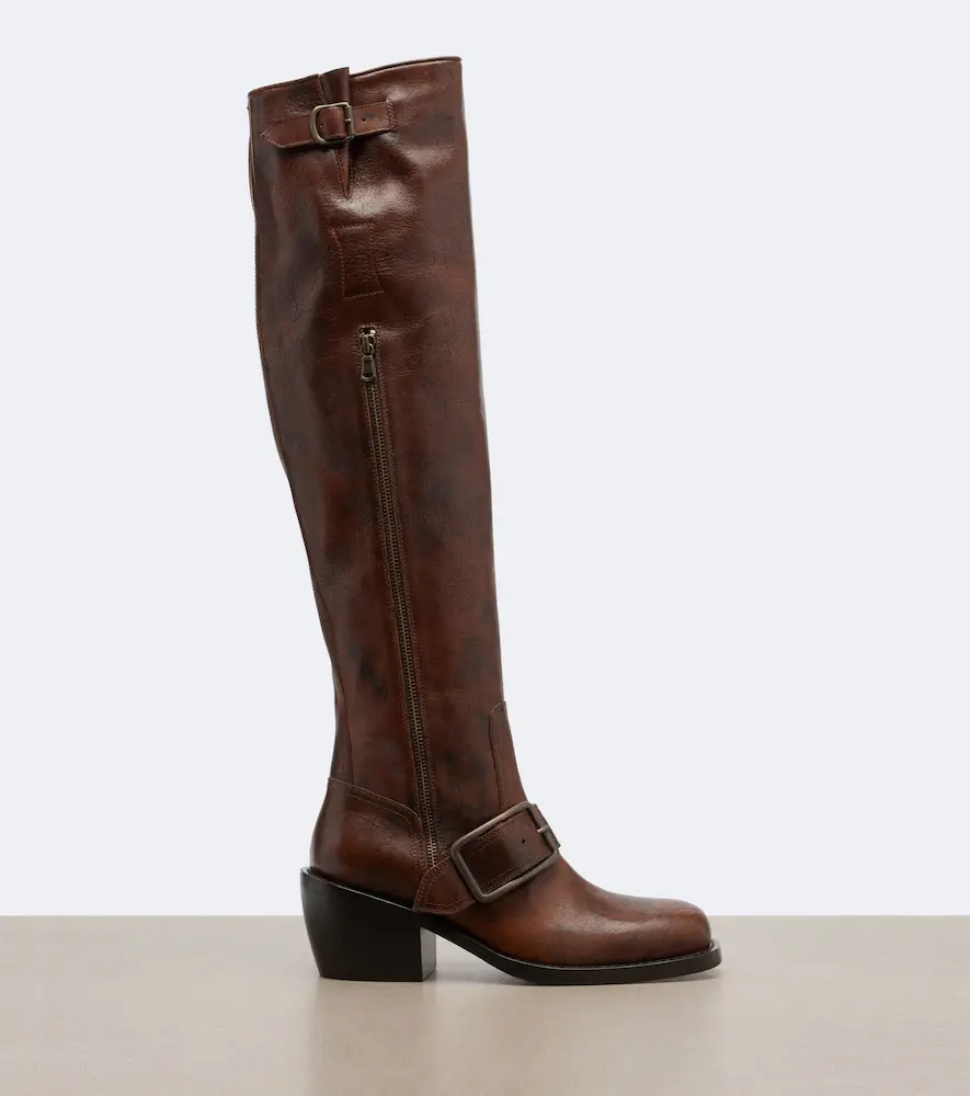 Dries Van Noten Leather over-the-knee boots | Thumbnail 3 Dries Van Noten Leather over-the-knee boots | Thumbnail 3