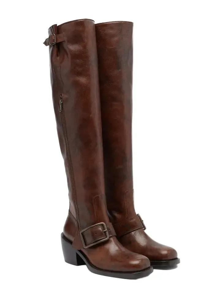 Leather over-the-knee boots Leather over-the-knee boots