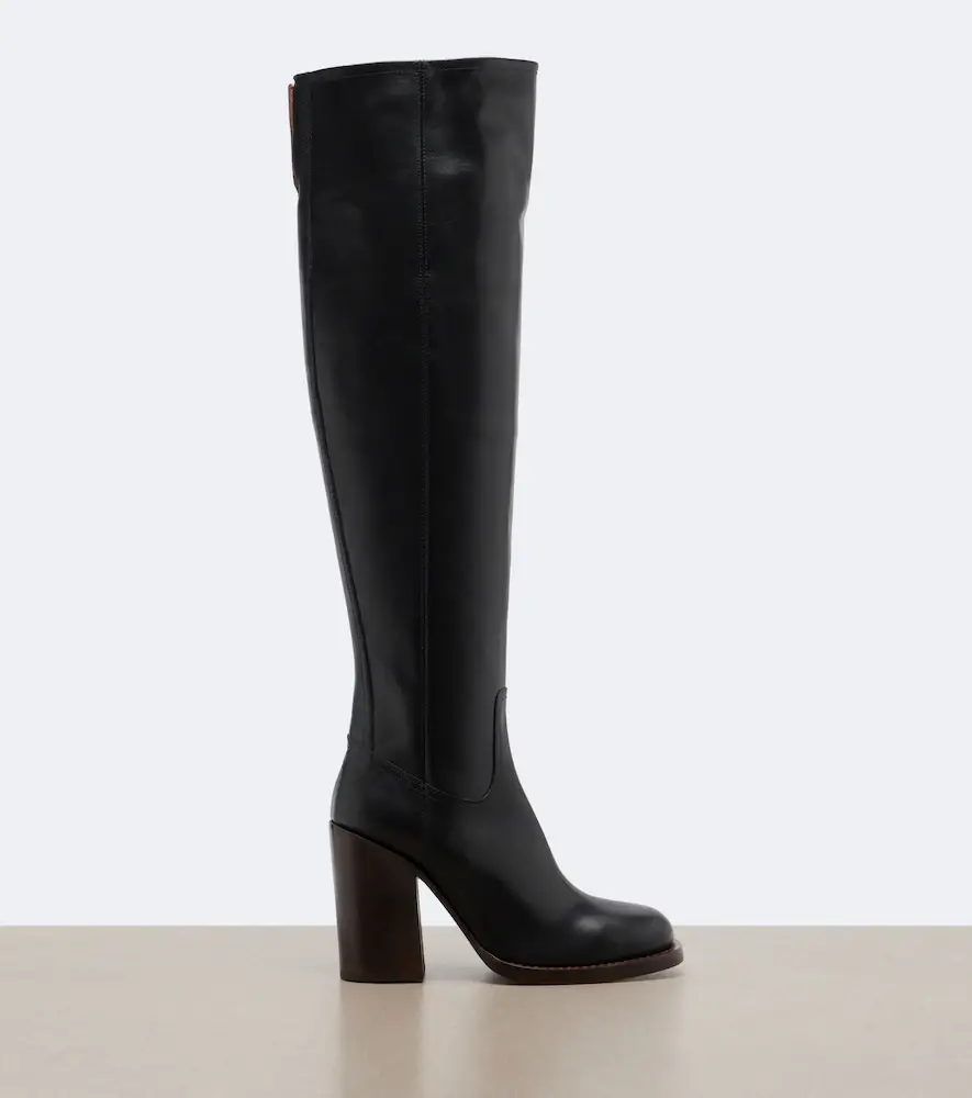 Dries Van Noten Leather over-the-knee boots | Thumbnail 4 Dries Van Noten Leather over-the-knee boots | Thumbnail 4