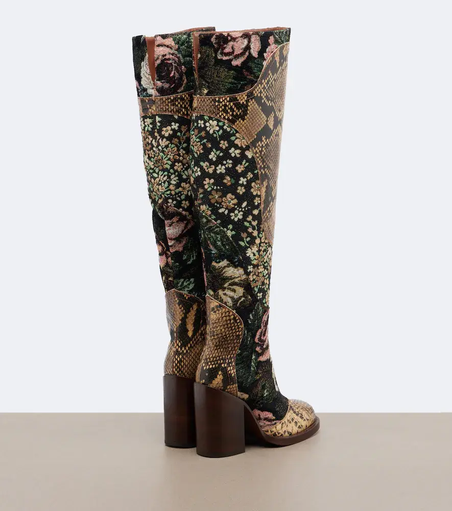 Dries Van Noten Patchwork leather over-the-knee boots | Thumbnail 2 Dries Van Noten Patchwork leather over-the-knee boots | Thumbnail 2