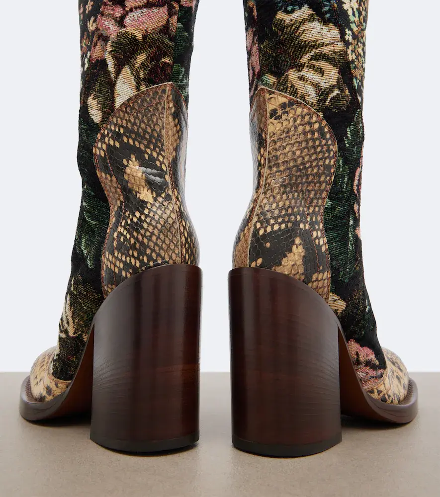 Dries Van Noten Patchwork leather over-the-knee boots | Thumbnail 3 Dries Van Noten Patchwork leather over-the-knee boots | Thumbnail 3