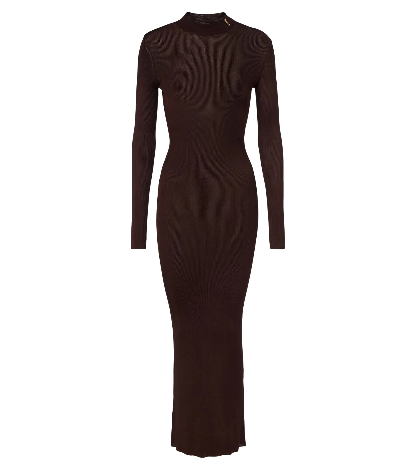 Cassandre ribbed-knit silk maxi dress